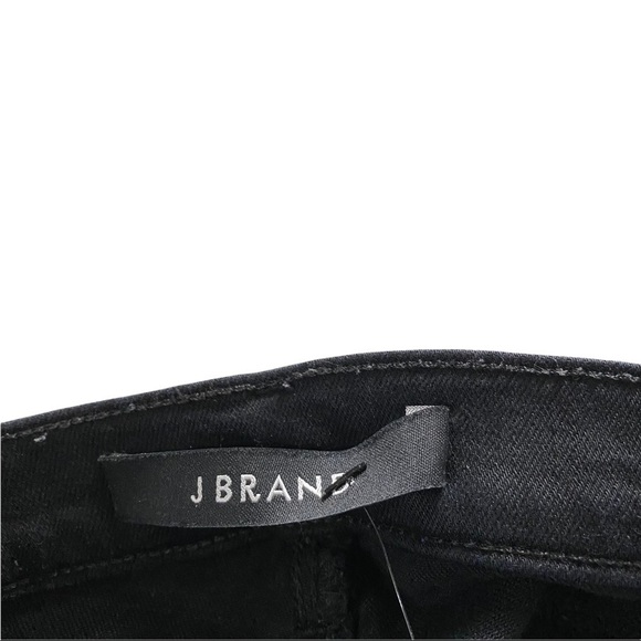 J Brand Super Skinny Blackout Black Denim Mid-Rise Destroyed Jeans Women’s 27x30 - Picture 5 of 12